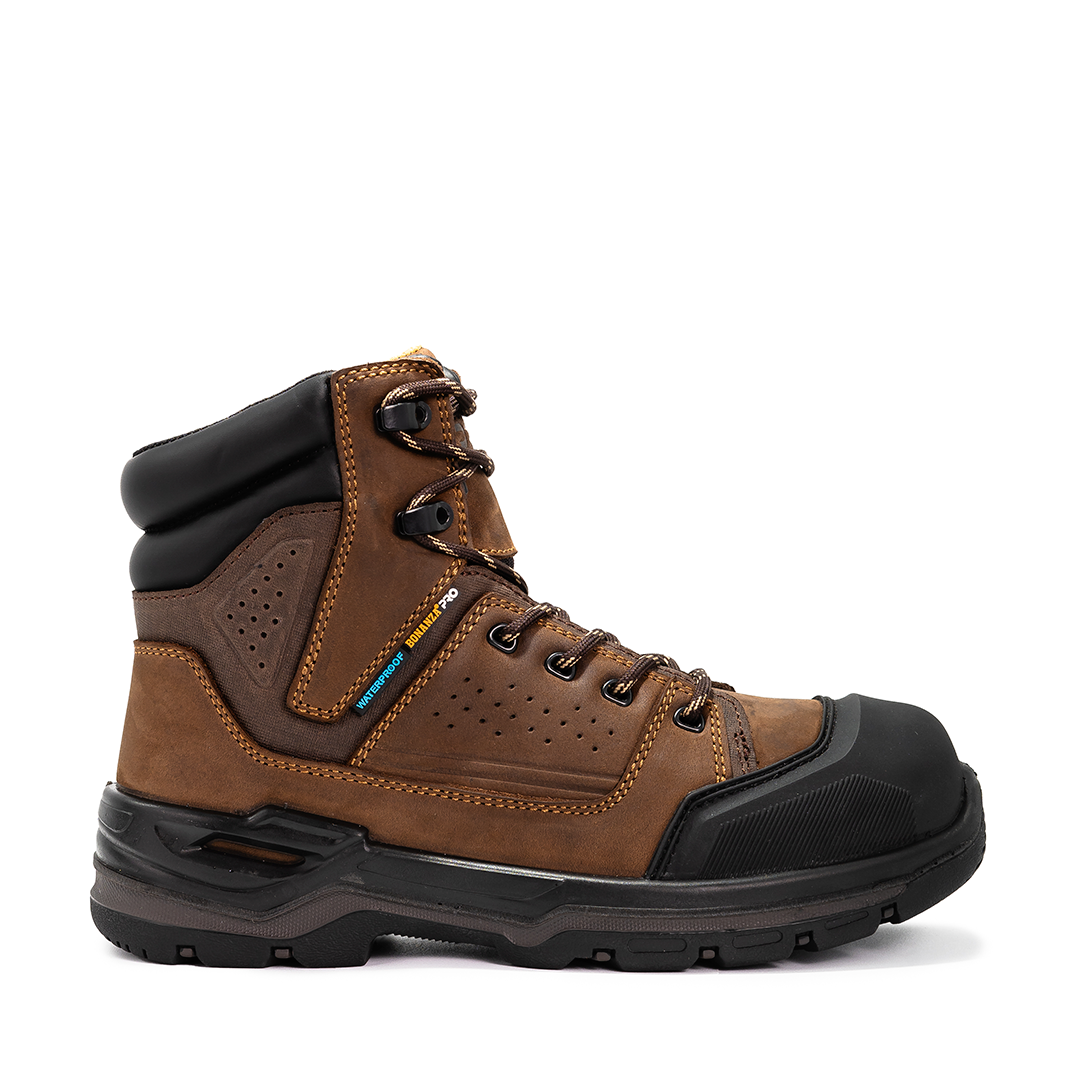 Composite Toe Raptor Pro 7 Waterproof Work Boot Brown 8.5