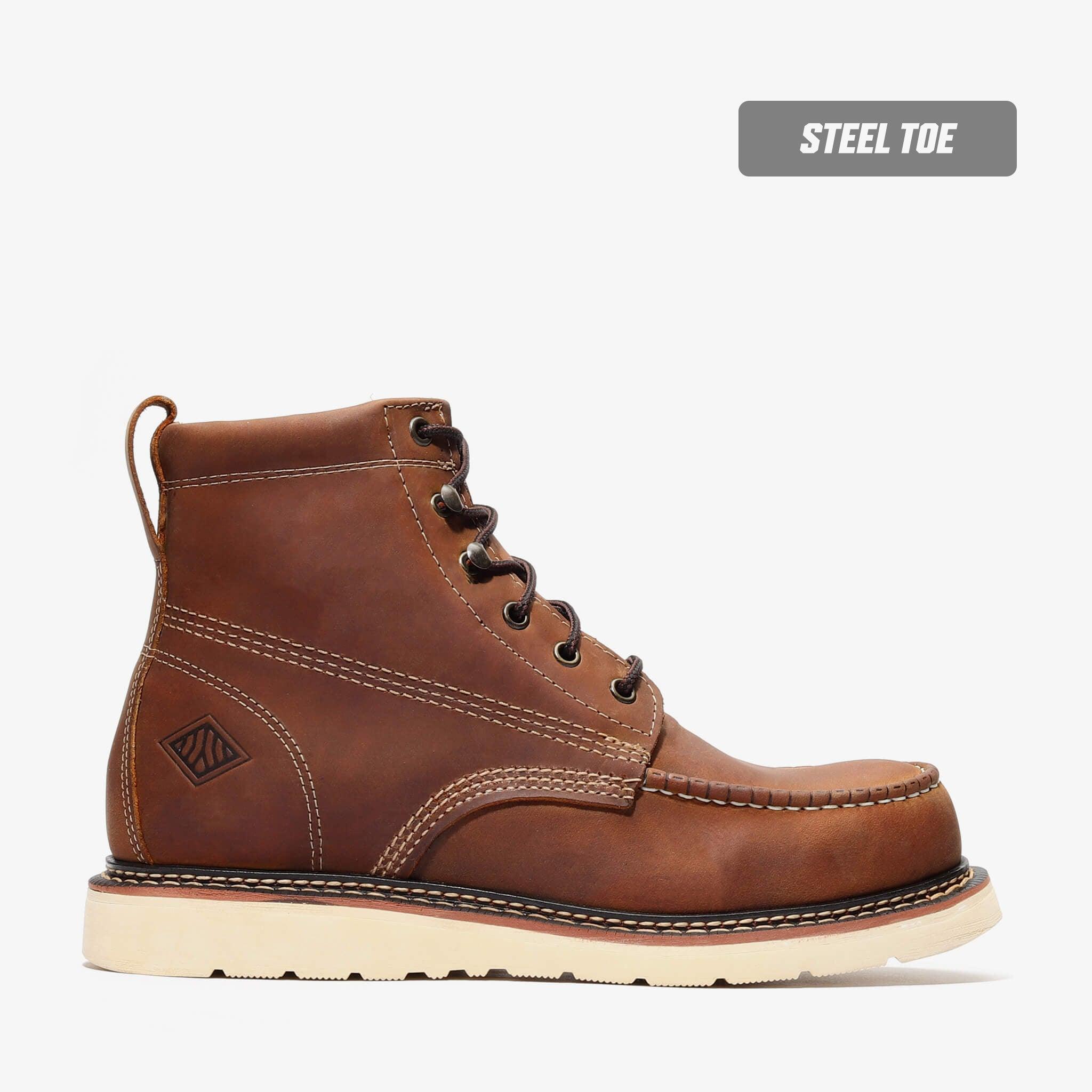 Plain toe work boots online